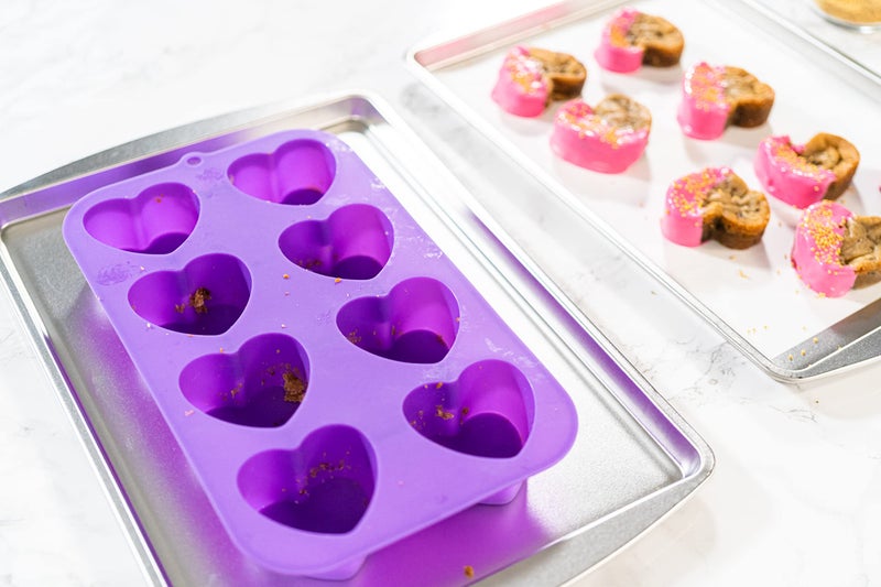 Bakerpan Valentine Silicone Molds for Baking, Mini Cake Heart Pan - Image 5